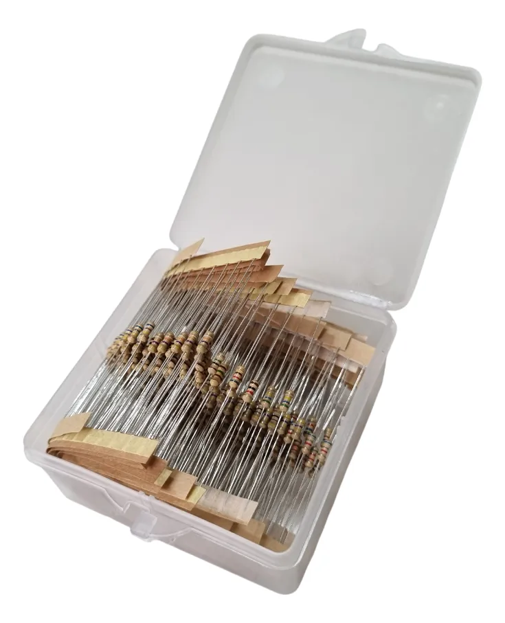 kit com 300 resistores de 1/4W com estojo organizador