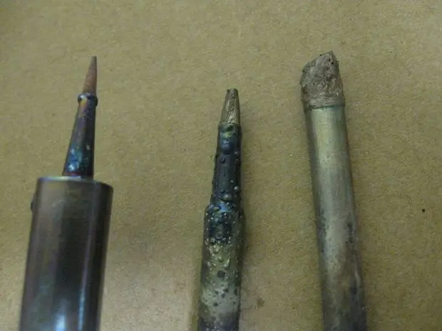 Exemplos de ferro de solda ruim