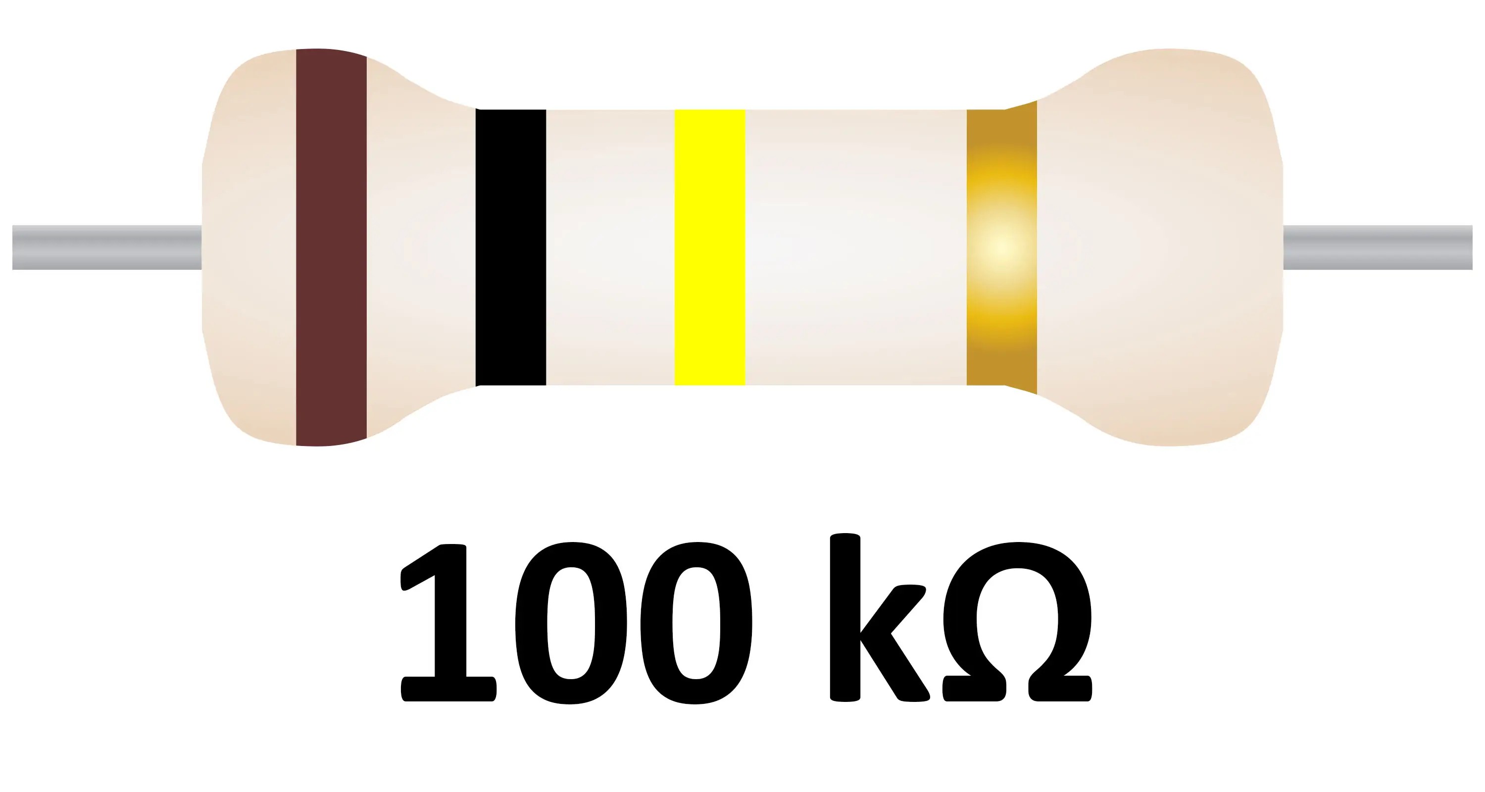 imagem de um resistor de 100k