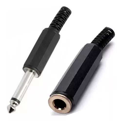  exemplo de plug p10 macho e femeia de plastico de baixíssima qualidade