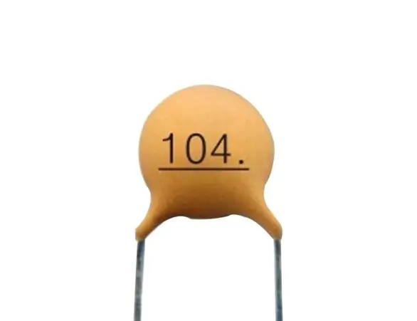 Imagem real de capacitor ceramico de 100nF