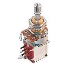 Imagem de um potenciometro de guitarra com chave dpdt