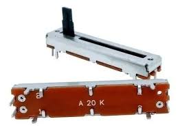 Imagem de um potenciometro deslizante tipo FADER